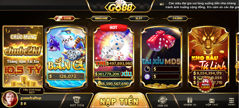 Go88 Live: Chơi Game Đổi Thưởng Cực Phiêu, Ăn Tiền Cực Đỉnh - Ảnh 1